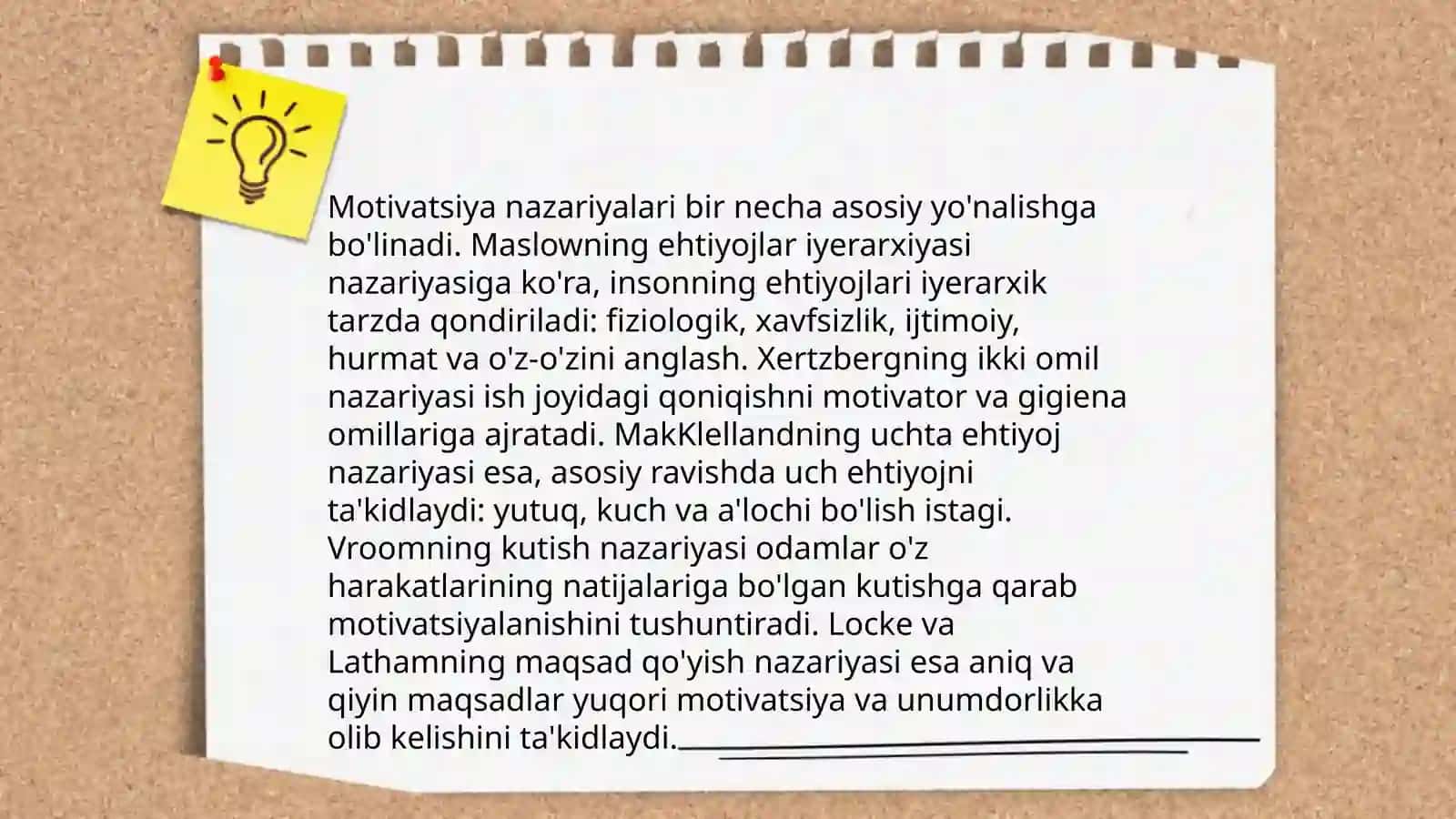 Motivatsiyaning shakllanishining psixologik xususiyatlari 3