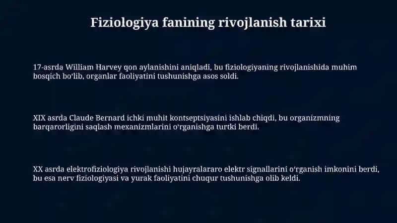 Fiziologiya fanining rivojlanish tarixi 3