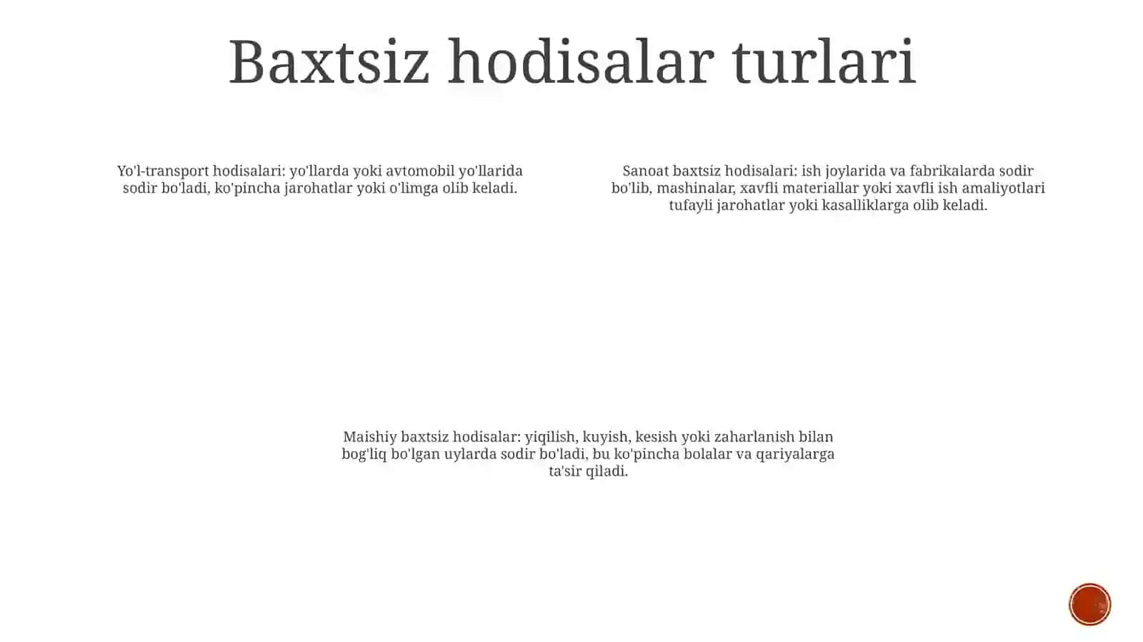 Yithlarida Jabrlanganlarga Birinchi Tibbiy Yordam Ko'Rsatishni TashkilEtish 3