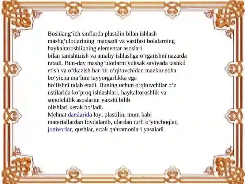 Plastilin Bilanishlash Darslari 3