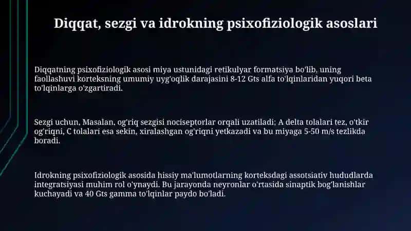 Xulq-atvorning psixofiziologik asosi 3