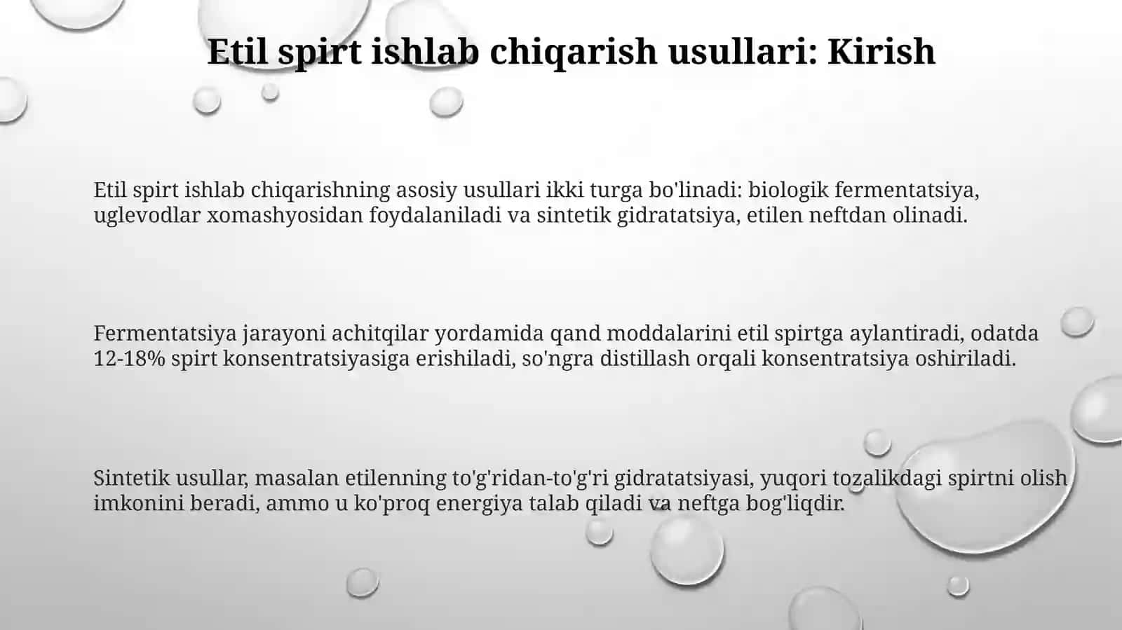 Etil spirti ishlab chiqarish usullari 3