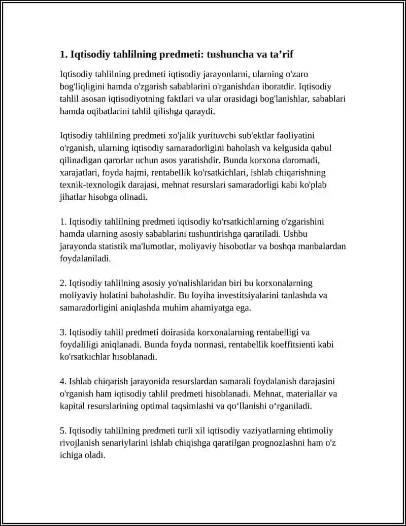 IQTISODIY TAHLILNING PREDMENTI VA VAZIFALARI 3