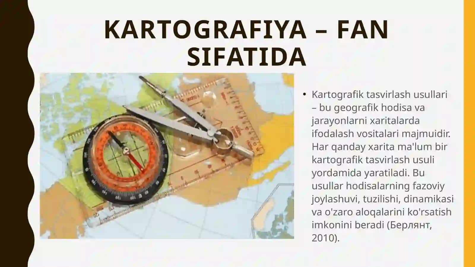 Geografik xaritalar da hodisalar nikartografik tasvirlash usullarini o‘rganish 3