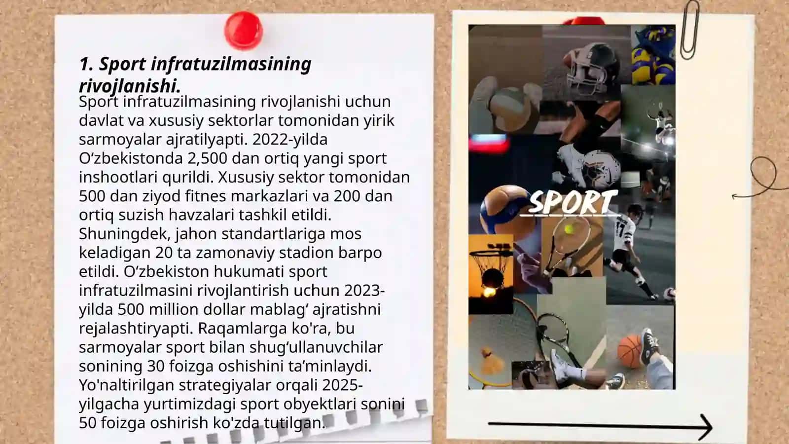 Sport infratuzilmasining rivojlanishi 3