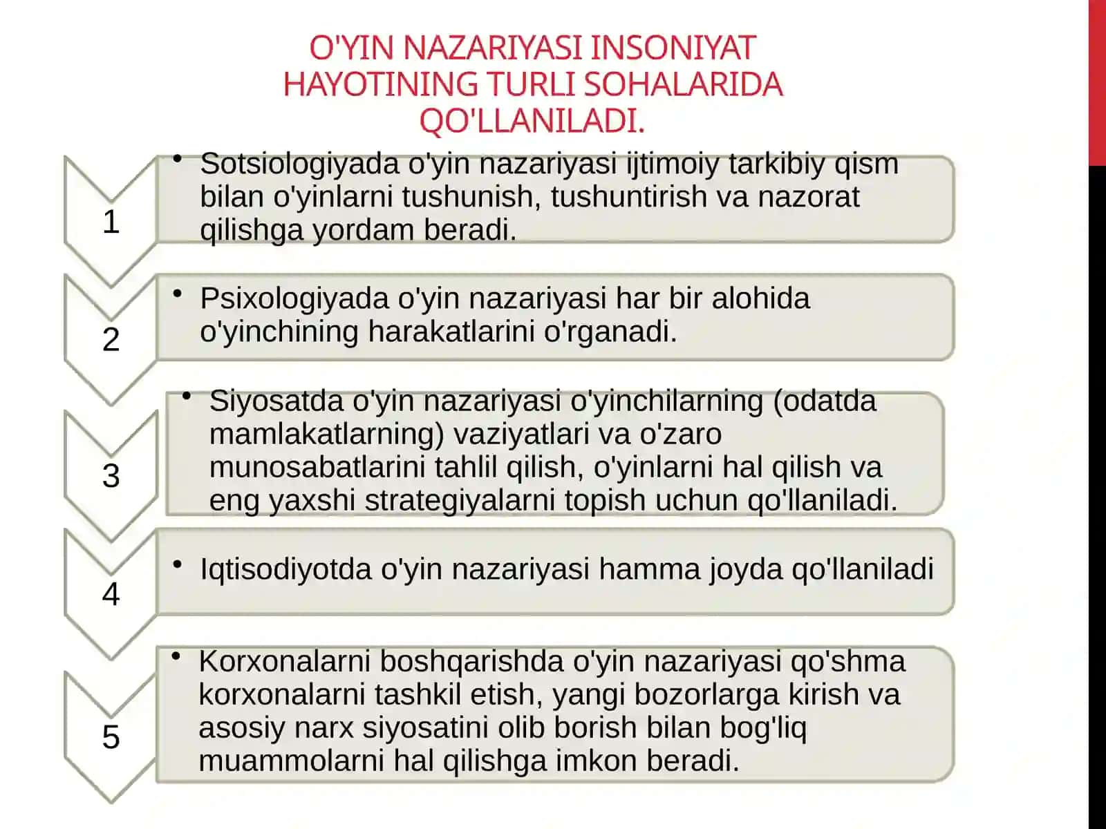 Jamiyat  hayotining  turli  sohalarida   o`yin  nazariyasining  qo`llanilishi 3