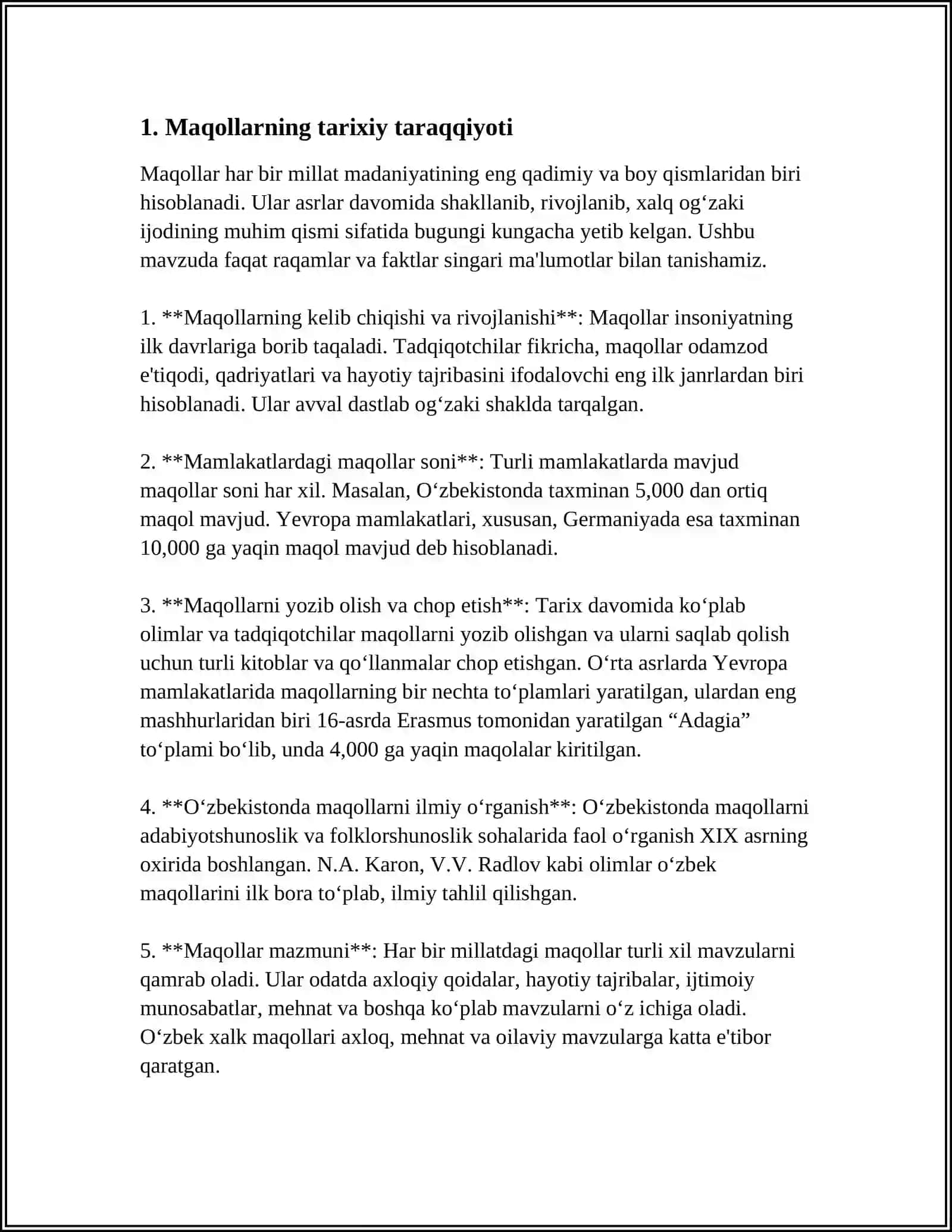 XALQ OĢIZAKI IJODI JANRLARI:MAQOL,TEZ AYTISH,TOPISHMOQ 3