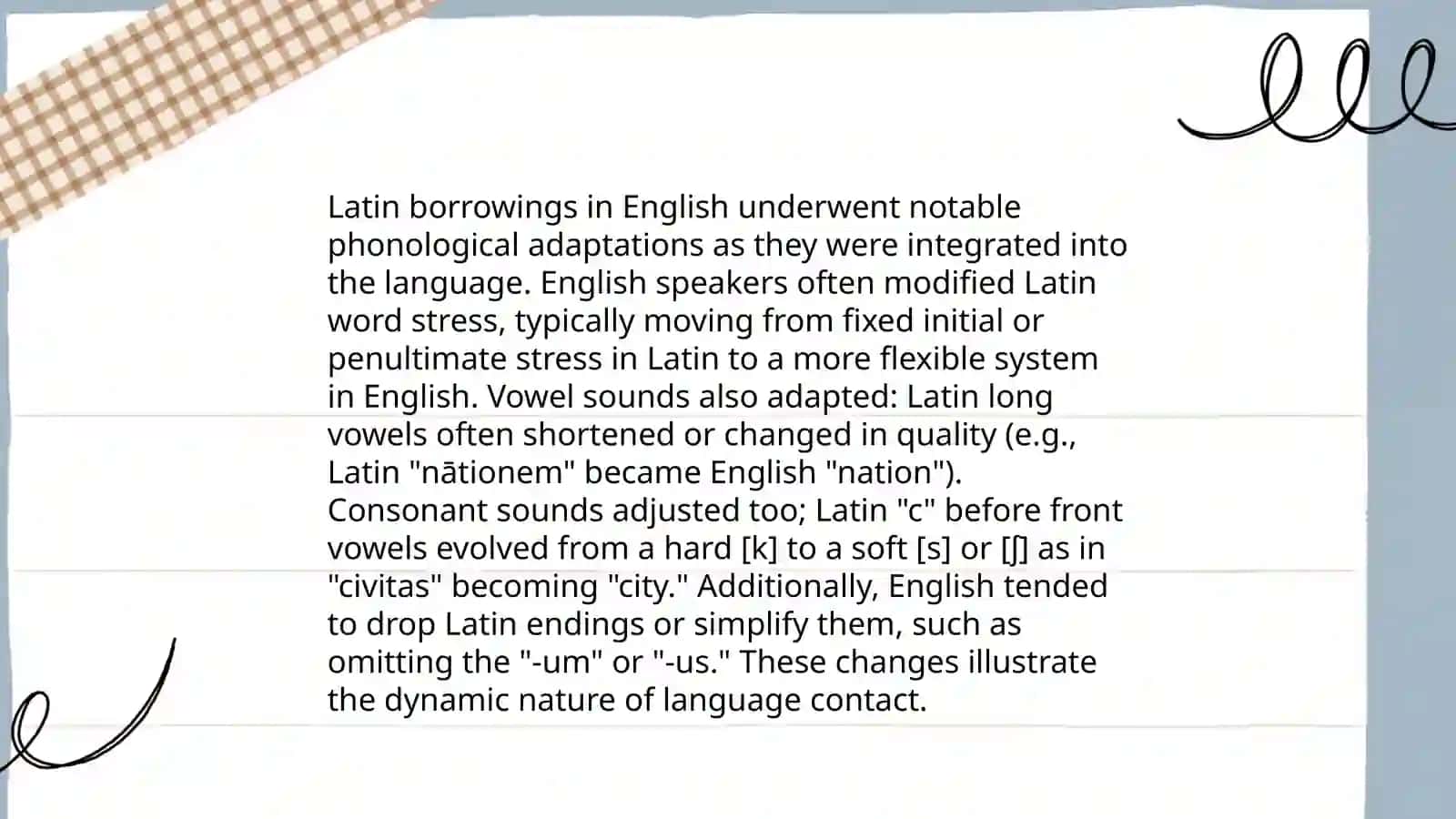 Latin borrowings in Modern English 3