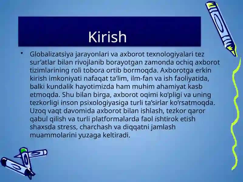 Axborot sohasi globallashuvi sharoitida zamonaviy ochiq axborot tizimlari faoliyatining psixologik xususiyatlari. 3