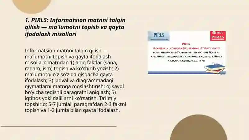 PIRLS va TIMSS xalqaro baholash dasturlari 3