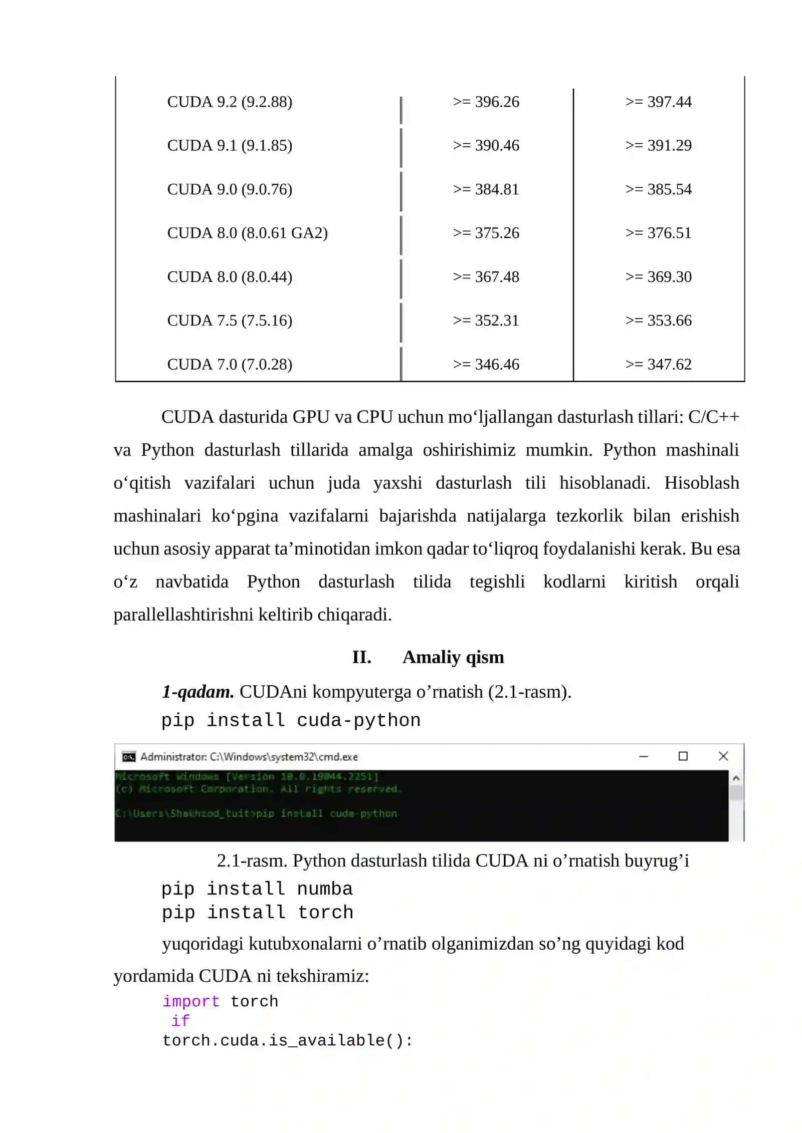 CUDA TEXNOLOGIYASI VA UNING IMKONIYATLARI 3