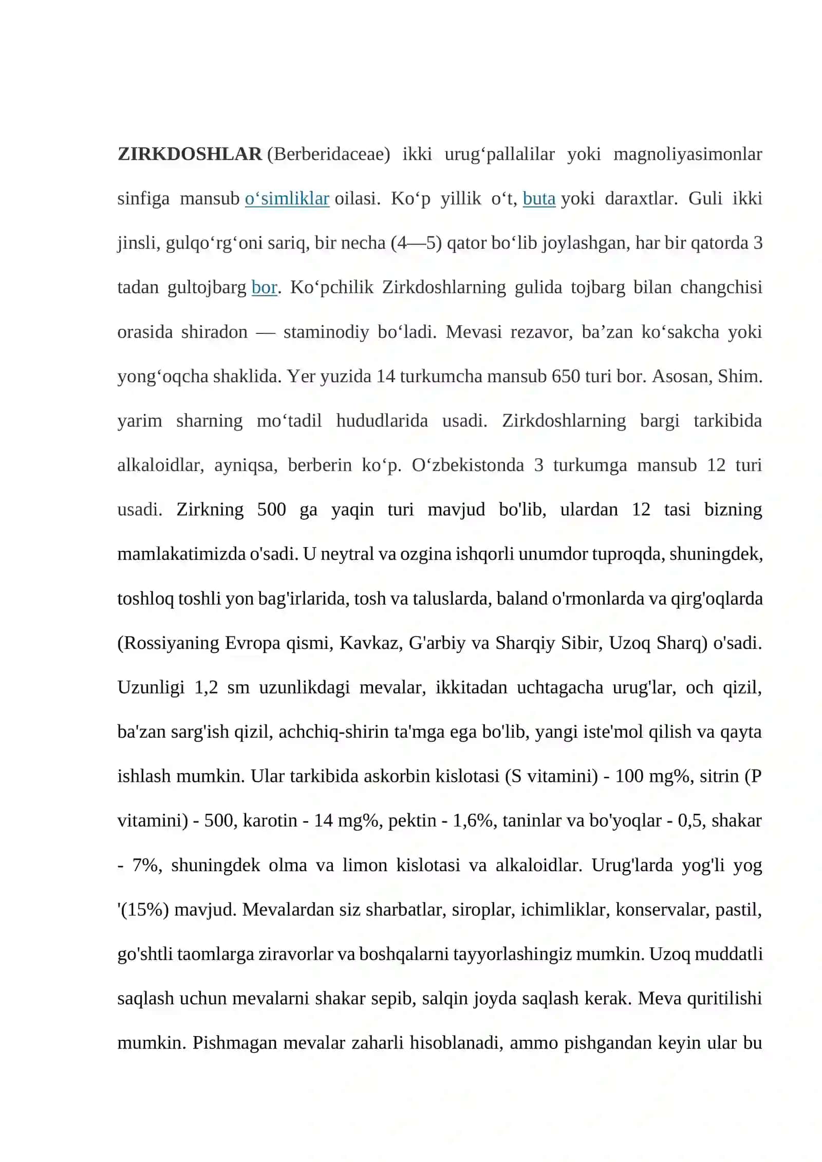 ZIRKDOSHLAR OILASI KURS ISHI 3