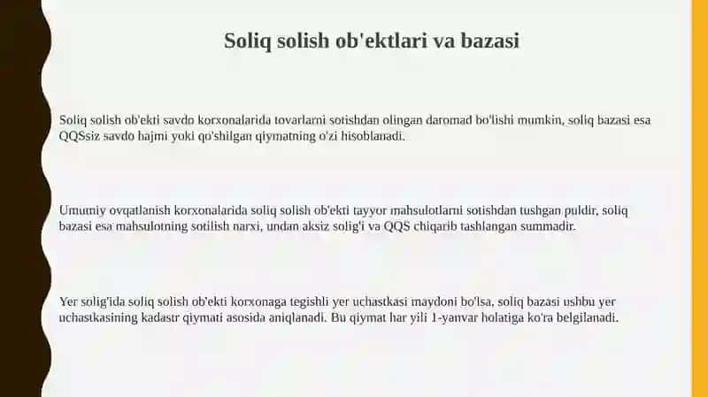 Savdo va umumiy ovqatlanish korxonasi soliq qo'shilmasi 3