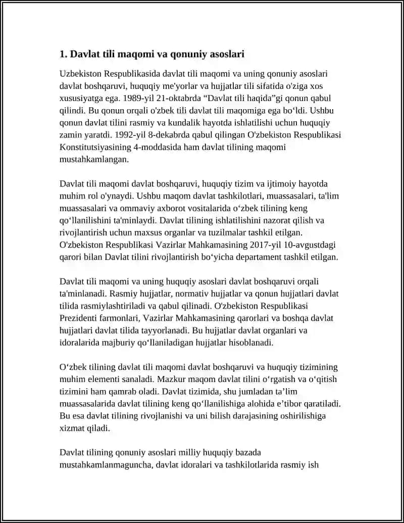 DAVLAT TILIDA ISH YURITISH ASOSLARI. QONUN HUJJATLARI VA HUJJATCHILIK TARIXI 3
