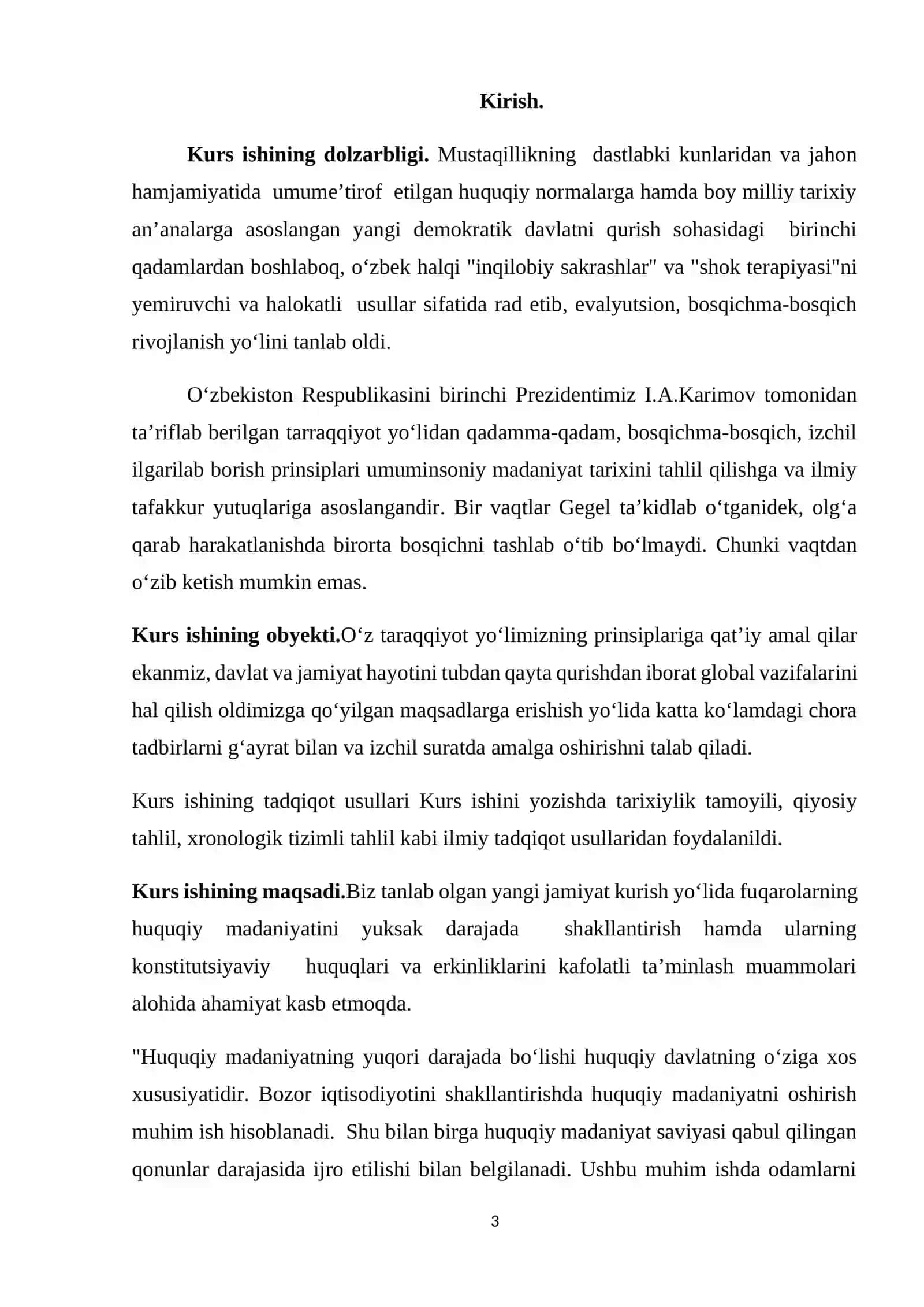 Mustaqil O’zbekistoning Konstitutsiyasi va huquqiy madaniyat 3