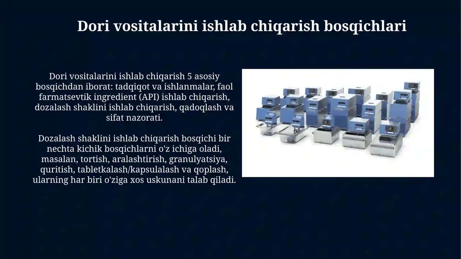 Farmatsevtik texnologiyada ishlatiladigan mashina va qurilmalar haqida umumiy tushuncha 3