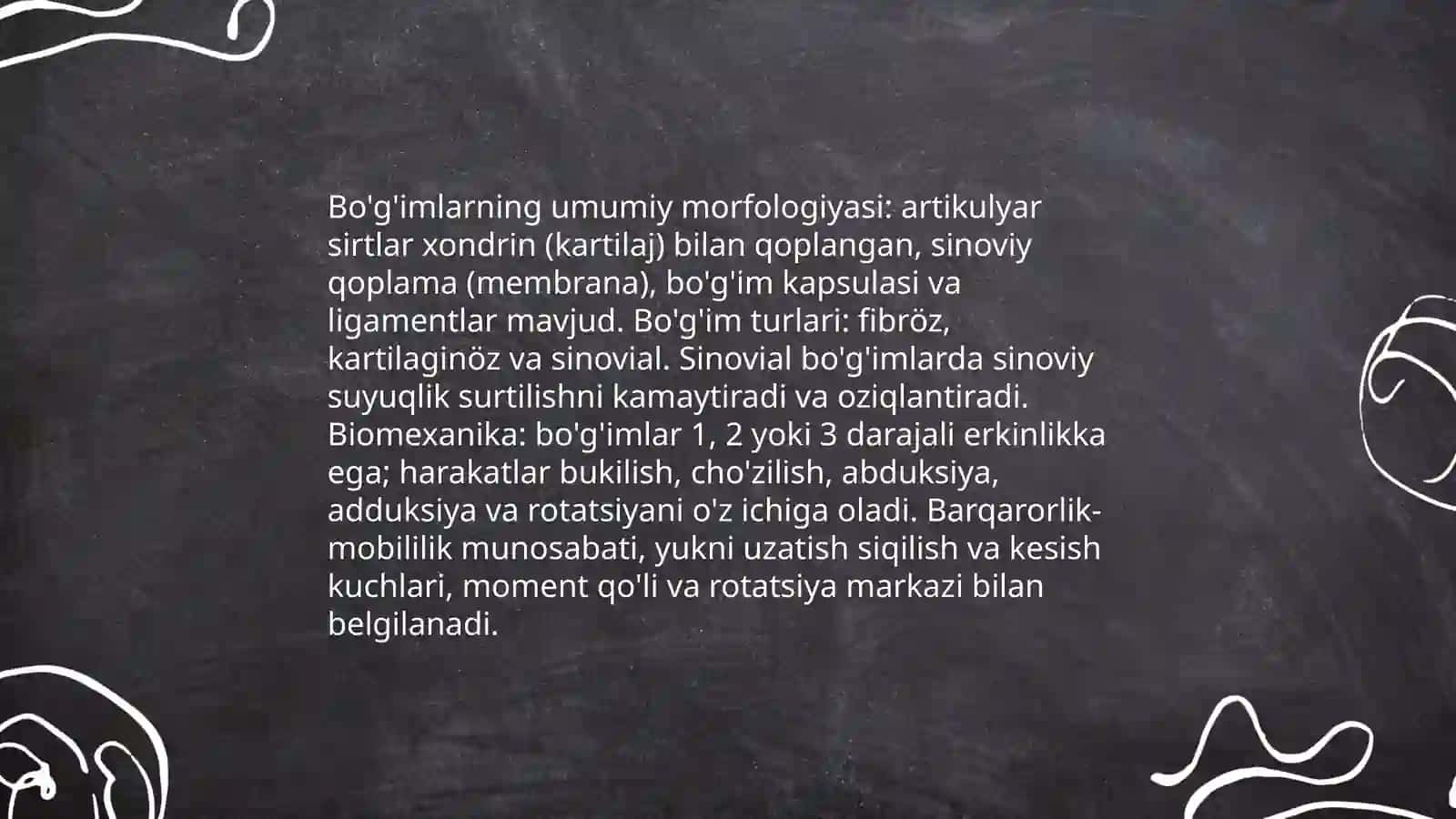 Bòģimlarning biomexanikasi.Birlashmalarning rentgenanatomiyasi 3
