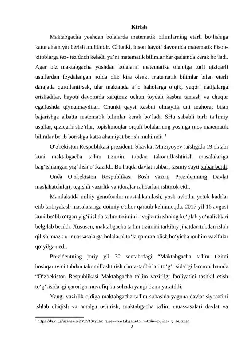 MTT katta guruhlarda matematika mashgʻulotlarini oʻtkazish texnologiyasi va tashkil qilish 3