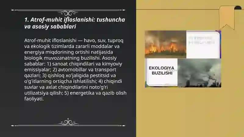 Atrof muhit ifloslanishi nima va qanday chora tadbirlar korish kerak 3