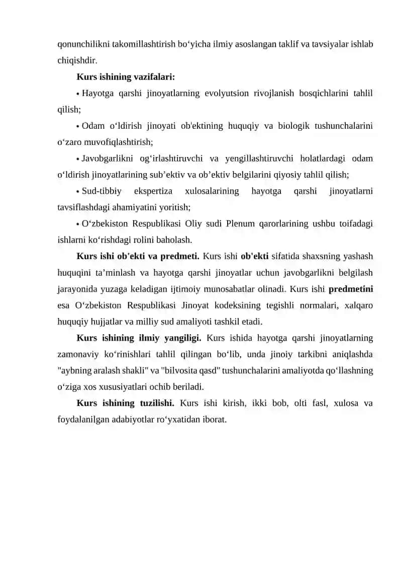 HAYOTGA QARSHI JINOYATLARNING UMUMIY TAVSIFI 3