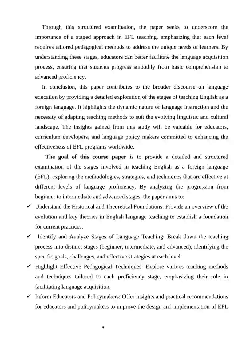 Stages of teaching English language as a foreign language 3