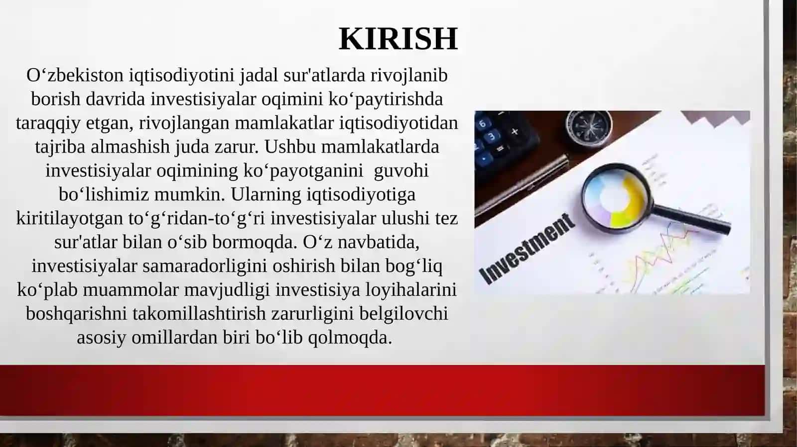 INVESTITSIYA LOYIHALARINIBAHOLASH USULLARI 3