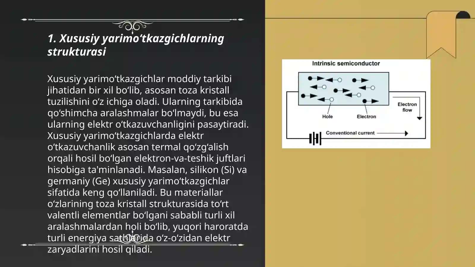 Xususiy yarimo’tkazgichlar. Kirishma atomli yarimo’tkazgichlarda Fermi satxi 3