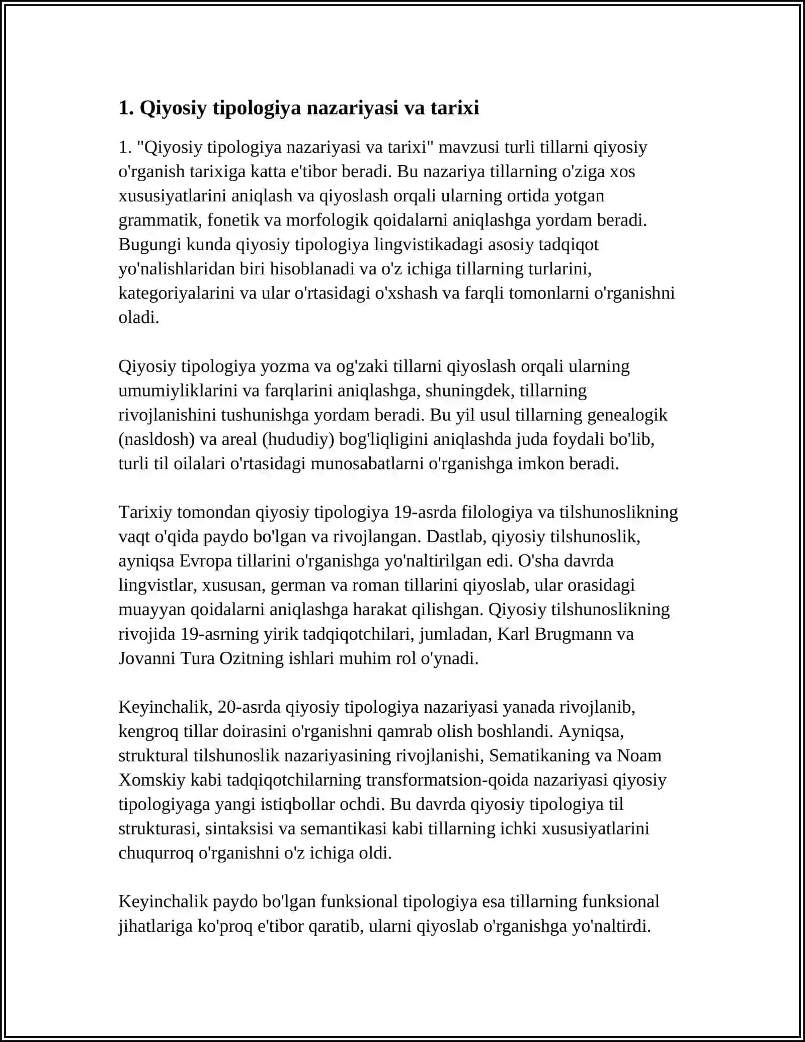 QIYOSIY TIPOLOGIYA 3