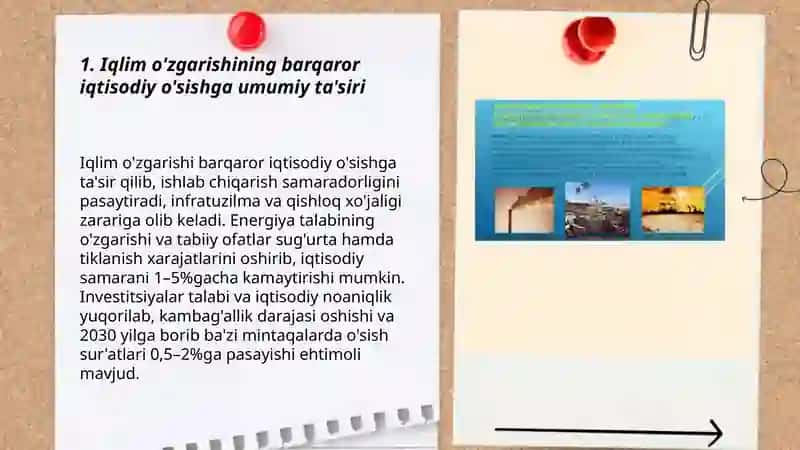 Iqlim o'zgarishining barqaror iqtisodiy o'sishiga tasiri 3