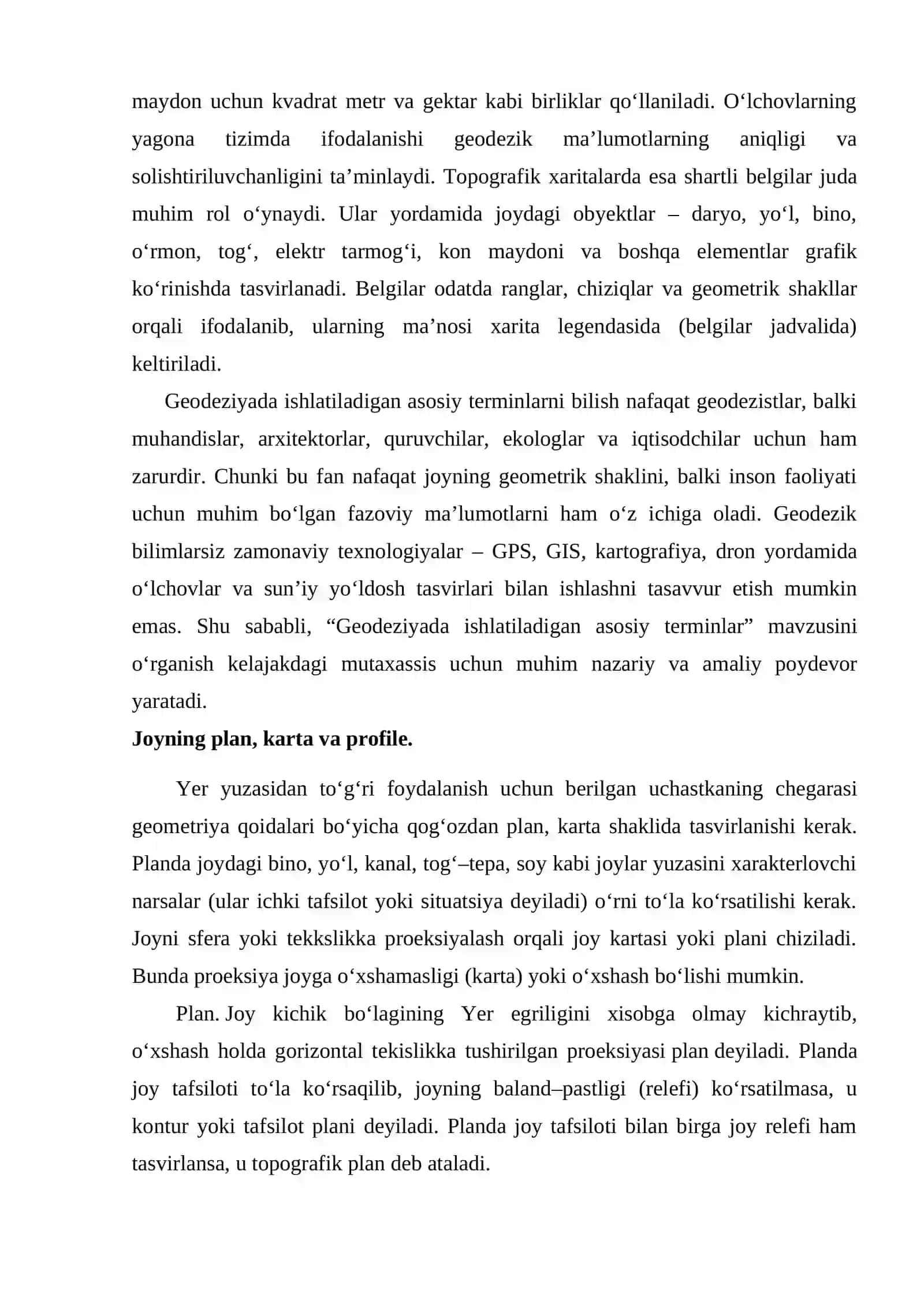 Geodeziyada ishlatiladigan asosiy terminlar 3