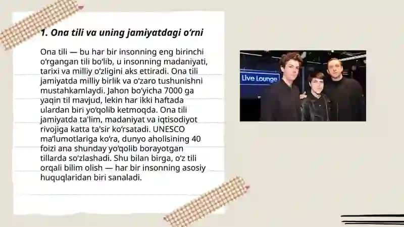 Ona tili fanidan darsliklar mazmuni bilan tanishish 3
