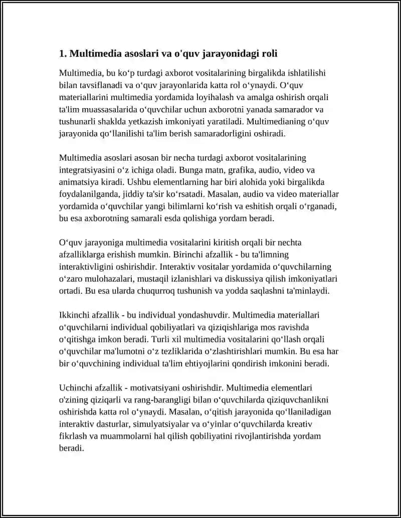 MULTIMEDIA VOSITALARI YORDAMIDA O'QUV JARAYONINI LOYIHALASHTIRISH VA AMALGA OSHIRISH 3