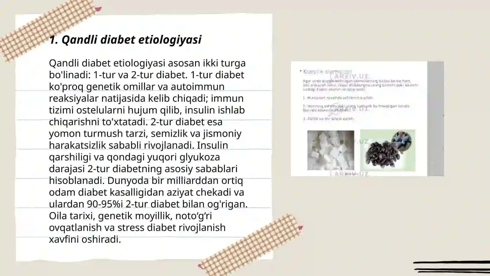 Qandli diabet kasalligi etiologiyasi 3