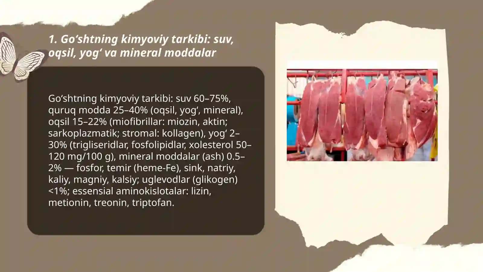 Goʻsht va goʻsht mahsulotlari biokimyosi 3