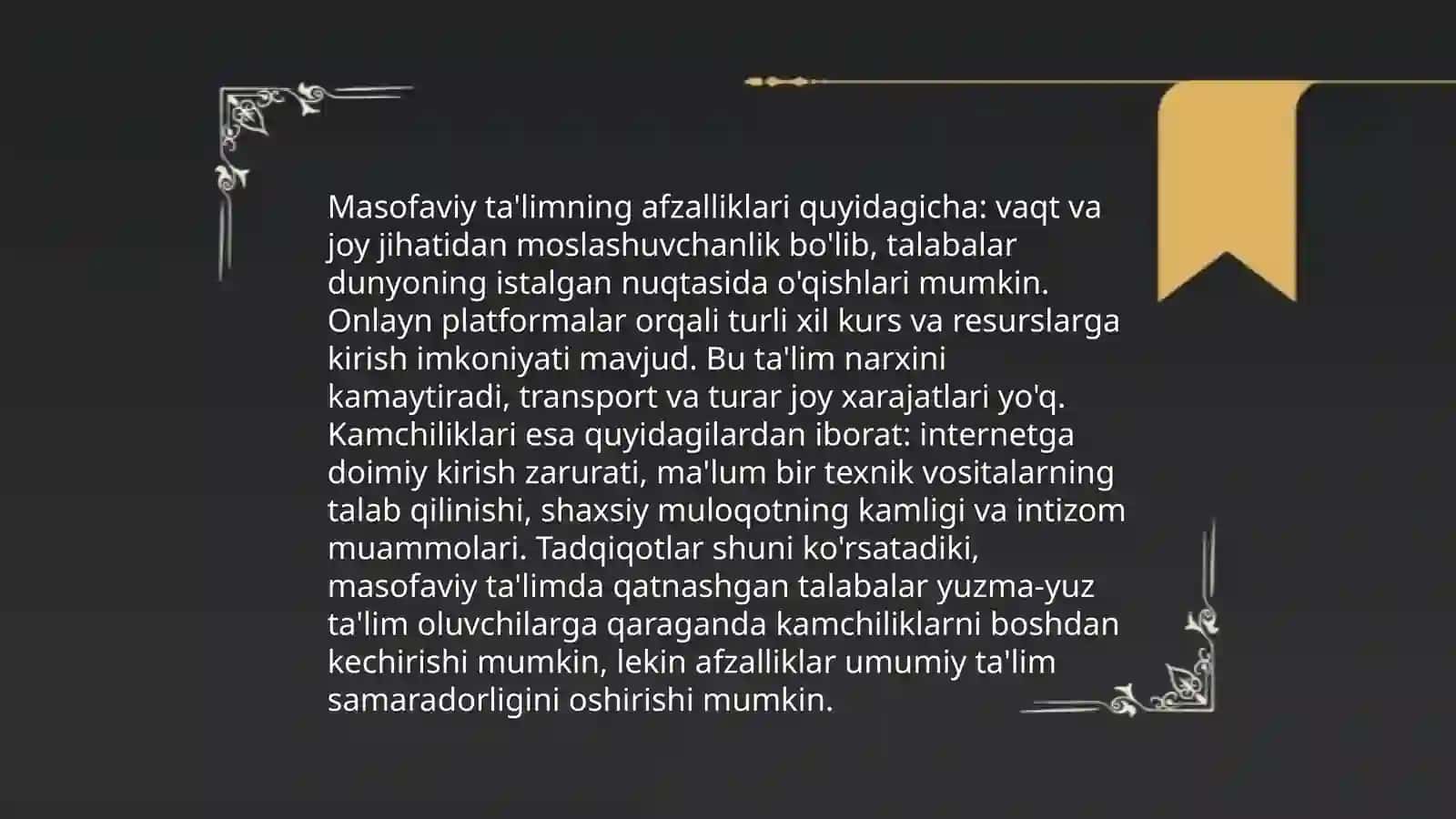 Masofaviy ta'lim turlari va formalari 3