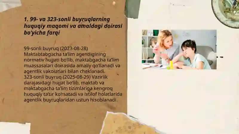 2023-yil 28-avgustdagi 99-sonli Buyrug’i va 2025-yil 29-avgustdagi 323-sonli Buyrug’i Farqi 3