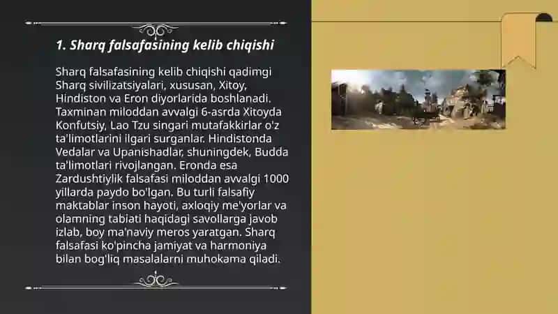 Sharq va Gʻarb falsafasi 3