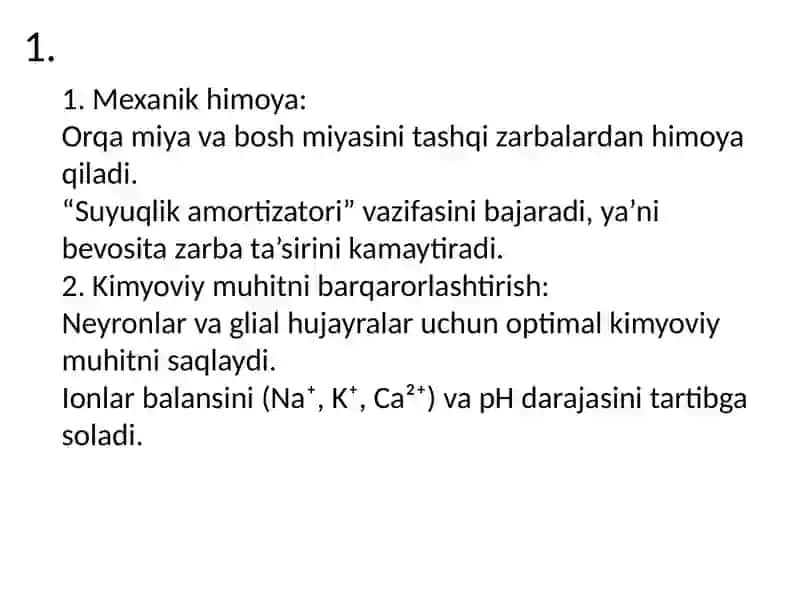 Orqa miya suyuqligi hosil boʻlishi, tarkibi va klinik ahamiyati 3