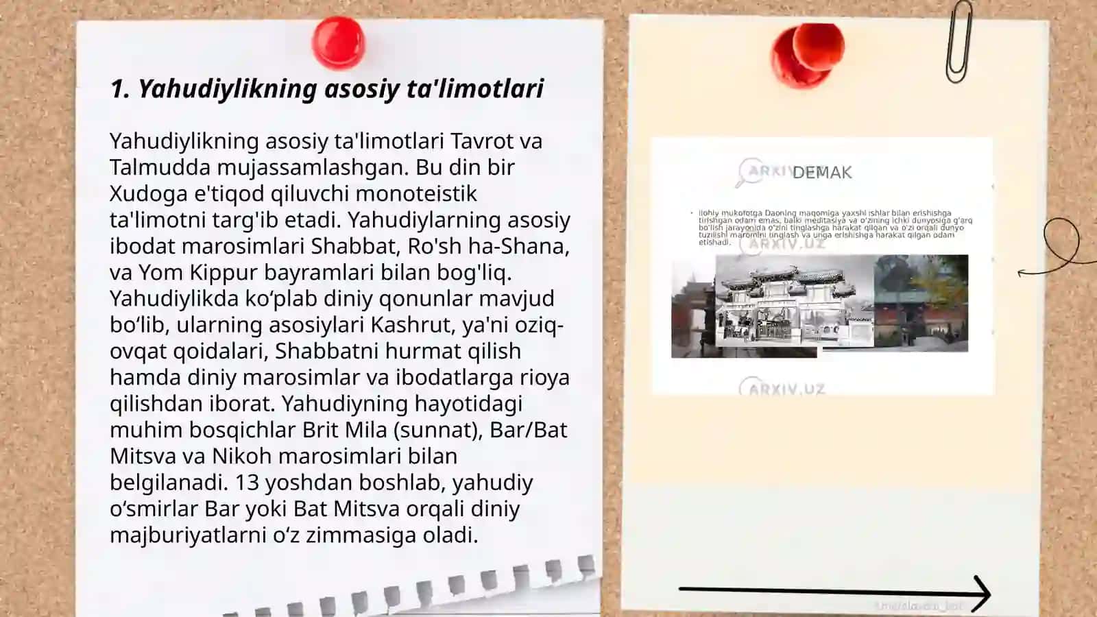 Yahudiylik ta’limoti an'ana va marosimlari 3