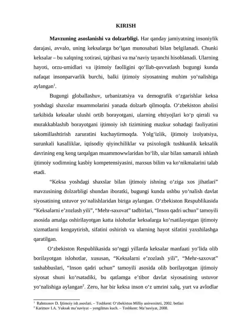 Pansionatlardagi keksalar bilan ijtimoiy ishining psixologik jihatlari 3