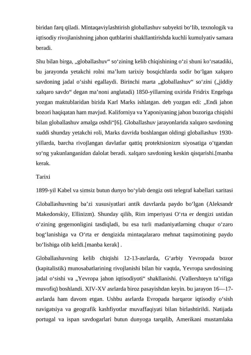 Globallashuv va uning mamlakat uchun xavfi 3