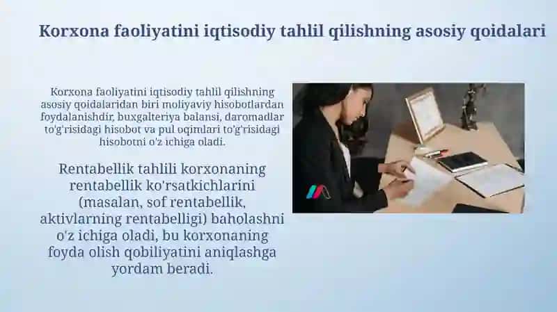 Korxona faoliyatini iqtisodiy tahlil qilishning asosiy qoidalari 3