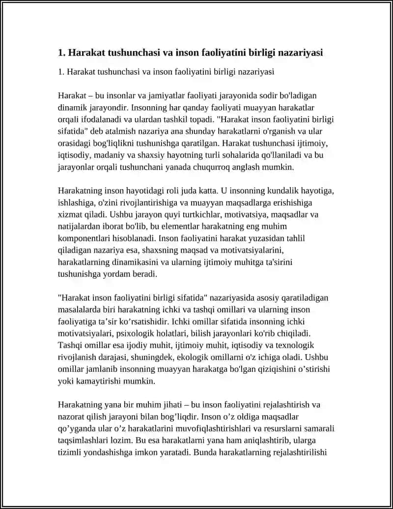 HARAKAT INSON FAOLIYATINI BIRLIGI SIFATIDA 3