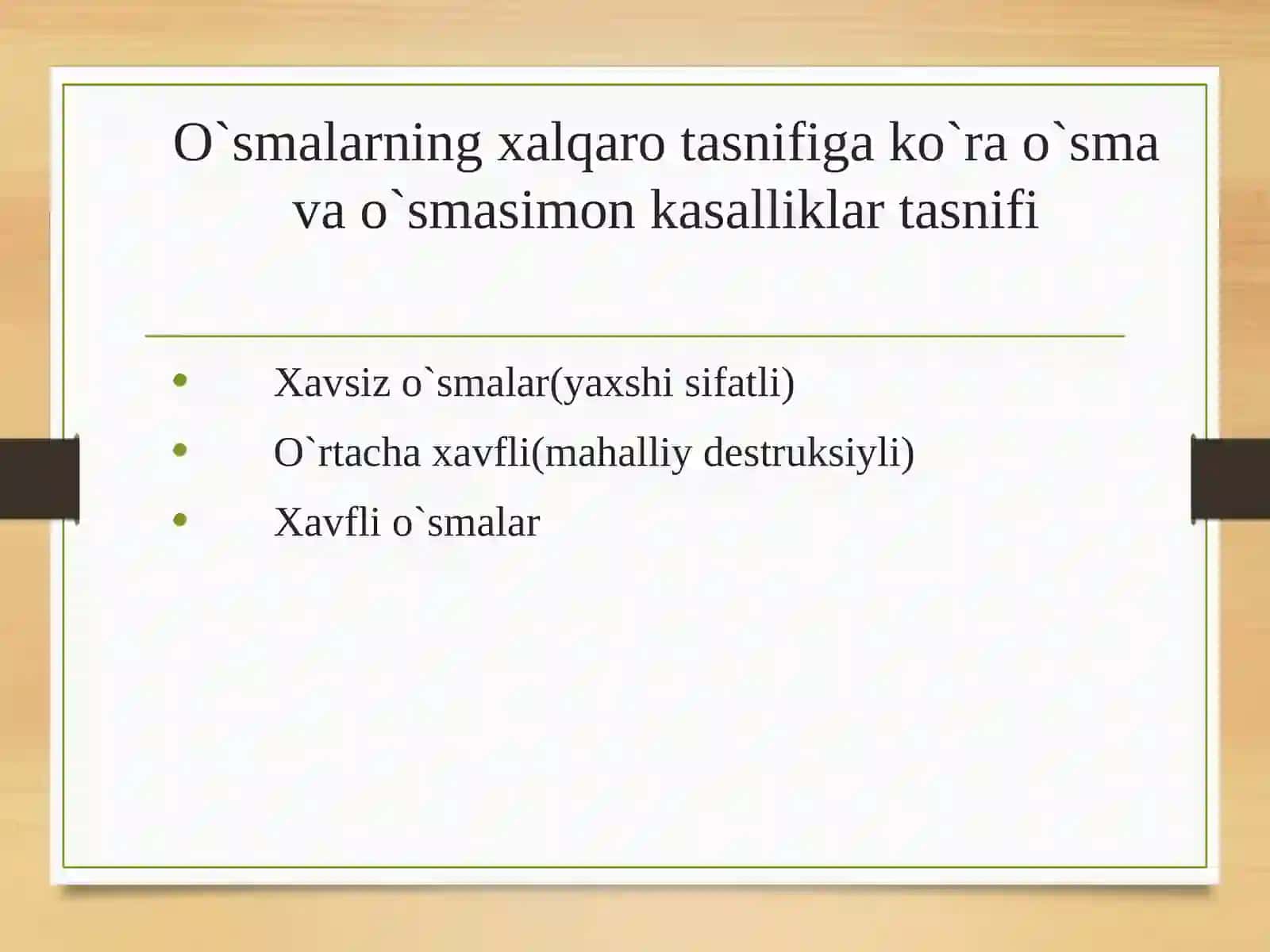 O'sma va o'smasimon kasalliklar 3