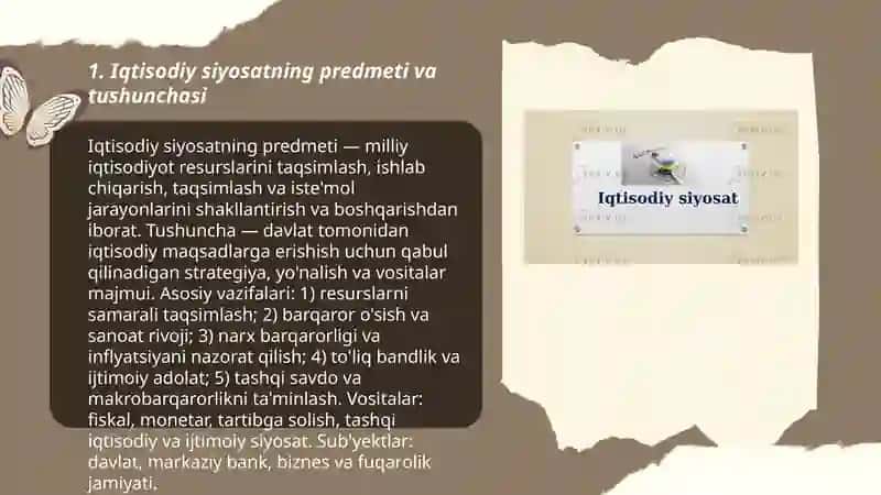 Iqtisodiy siyosatning predmeti va vazifalari 3
