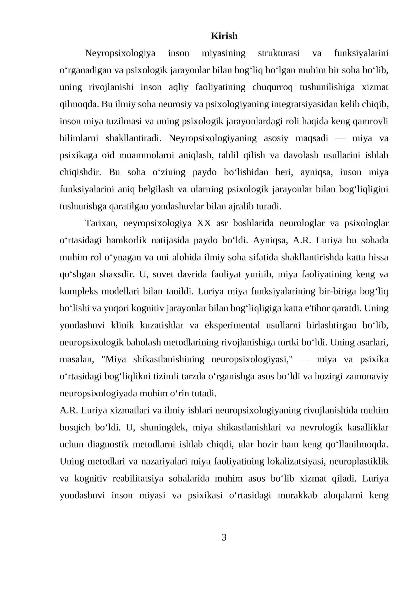 Neyropsixologiyaning rivojlanishida A.Luriya xizmatlari 3