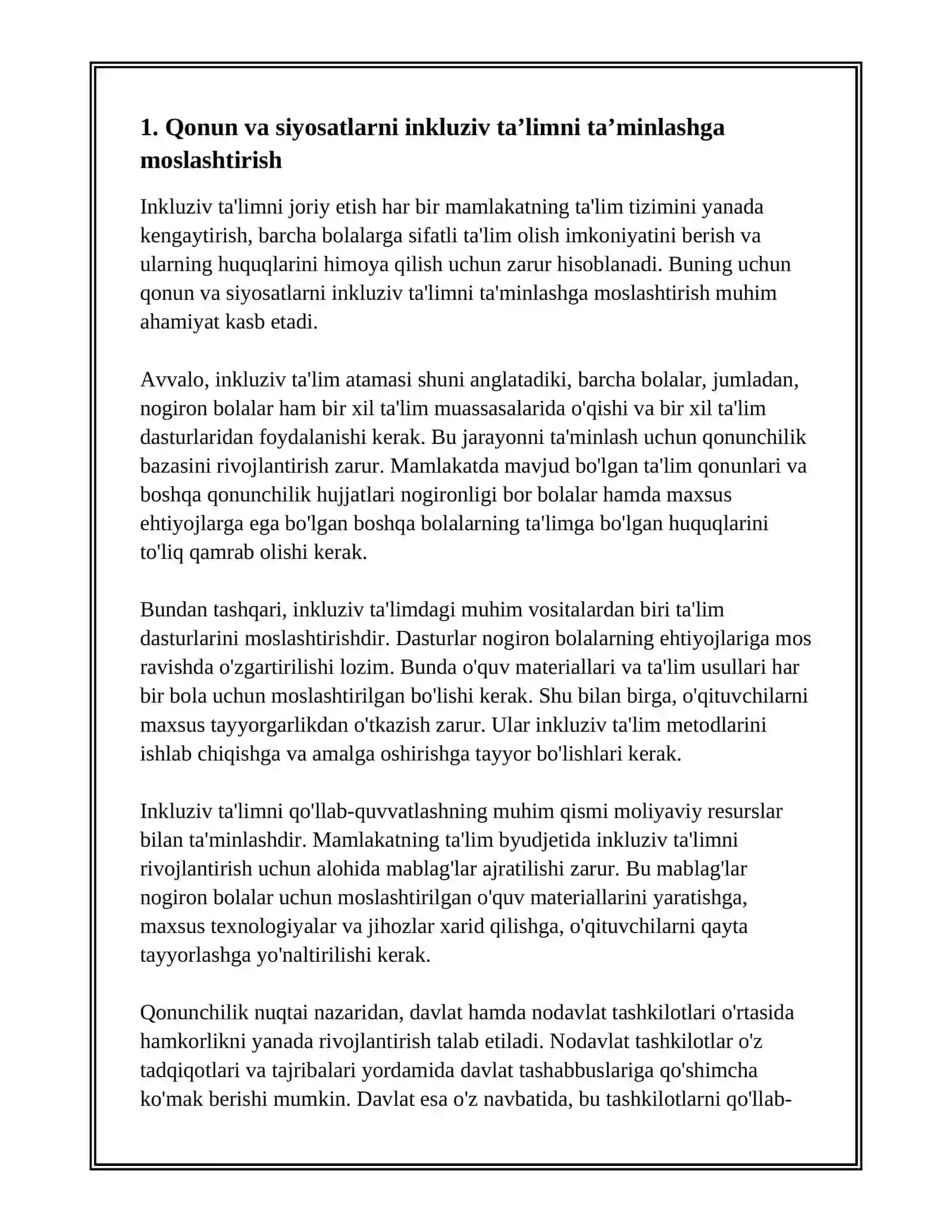 INKLUZIV TA'LIMNI JORIY ETISH UCHUN ZARUR CHORA-TADBIRLAR 3