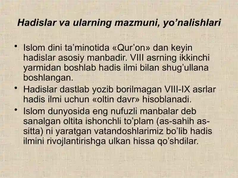 Hadislarning majnun mohiyati mavzusida 3