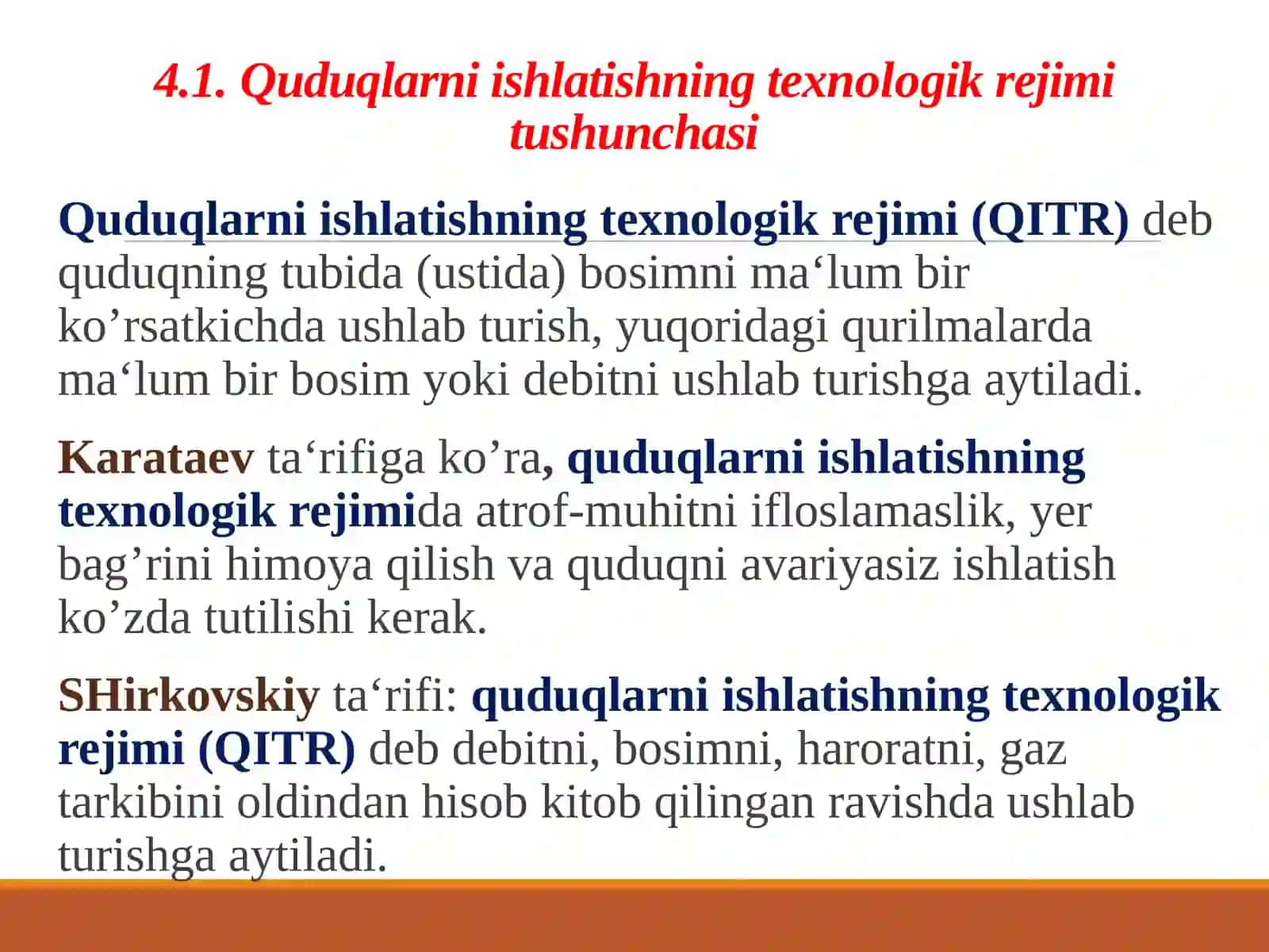 QUDUQLARNI ISHLATISHNING TEXNOLOGIK REJIMINI TUZISH 3