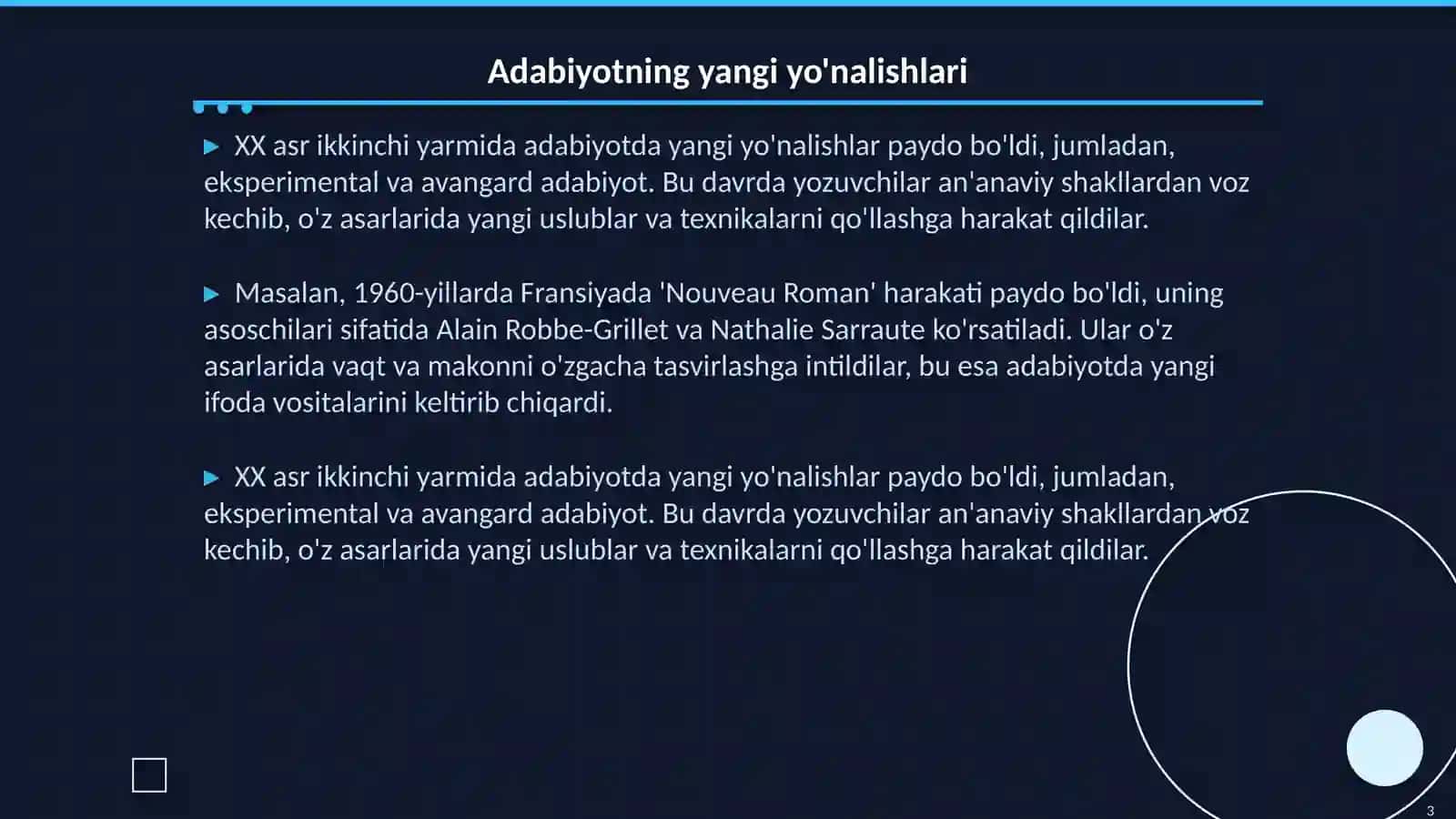 XX asr ikkinchi yarmi jahon adabiyoti 3